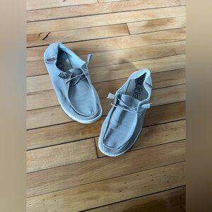 Hey Dude Wendy chambray light‎ grey shoes